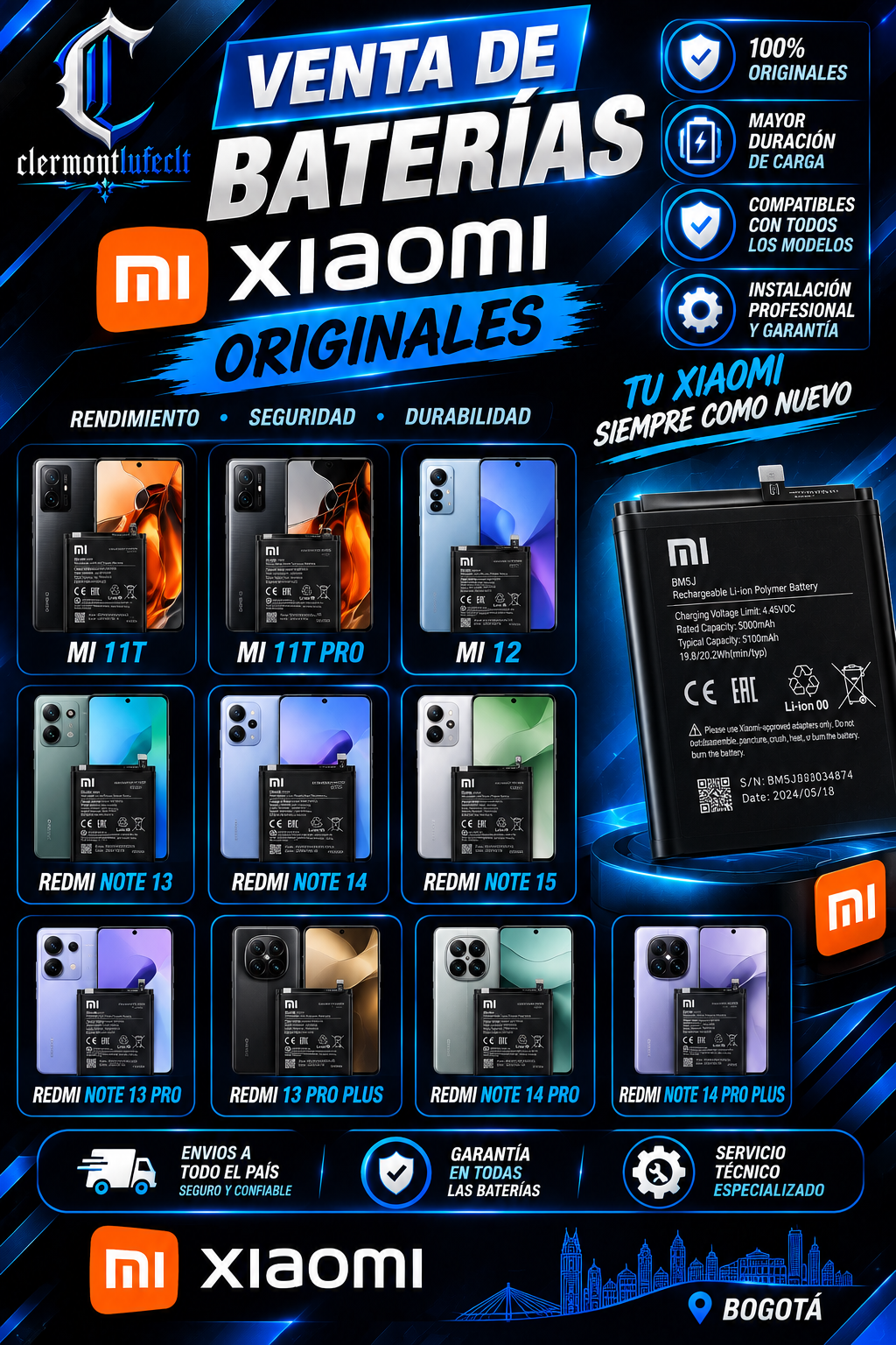 baterias Xiaomi