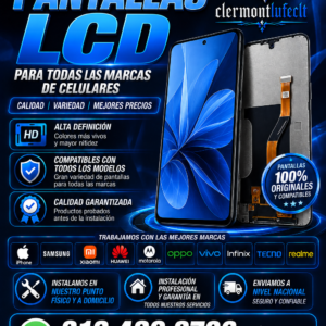 Display LCD de diferentes marcas. Servicio completo